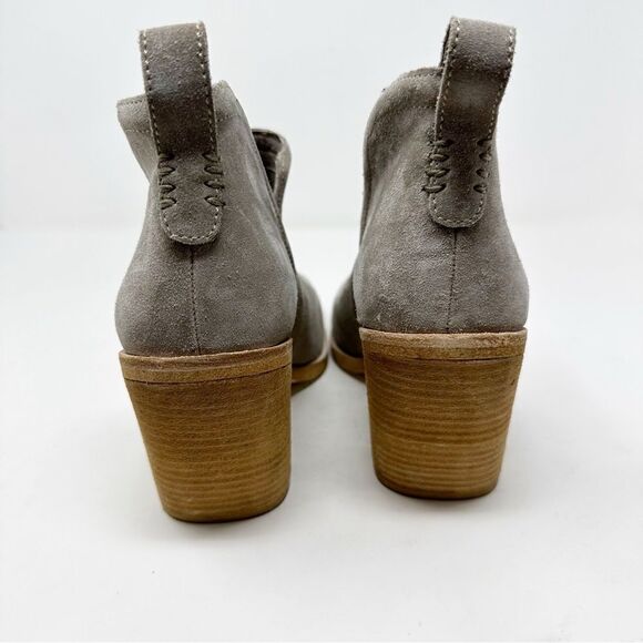Jeffery Campbell Suede Square Toe Grey Ankle Boots 11 - Picture 5 of 6